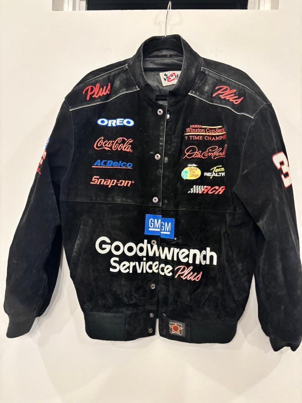 Vintage Dale Earnhardt #3 Chase Authentics 100% Leather NASCAR Jacket M #N03